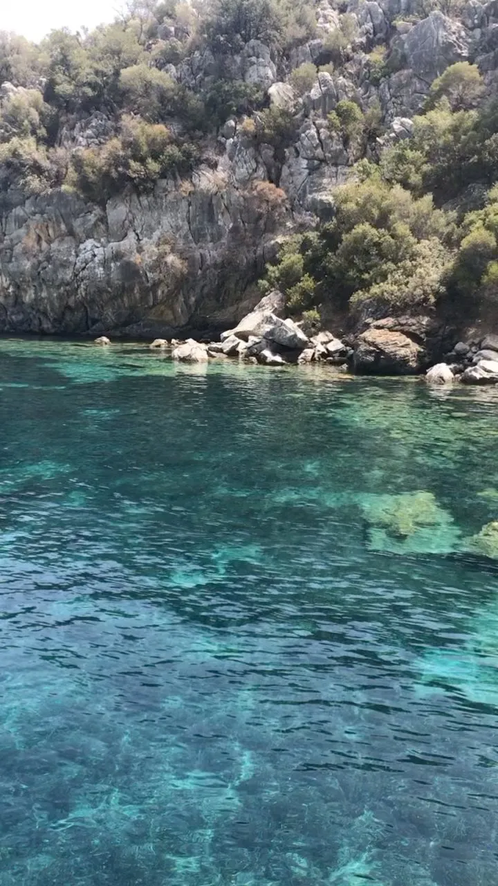 Datça yüzme molası, berrak su